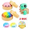 2er-Pack Kinder Interaktiver Quetsch-weicher Knödel, Niedliches Design, Mehrfarbig, Zufälliges Modell, Stressabbau, Ca.. 11 cm, Fidget Toy