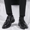 Business dress casual shoes British groom leather heightening suit soft sole wedding leather shoes men's spring job