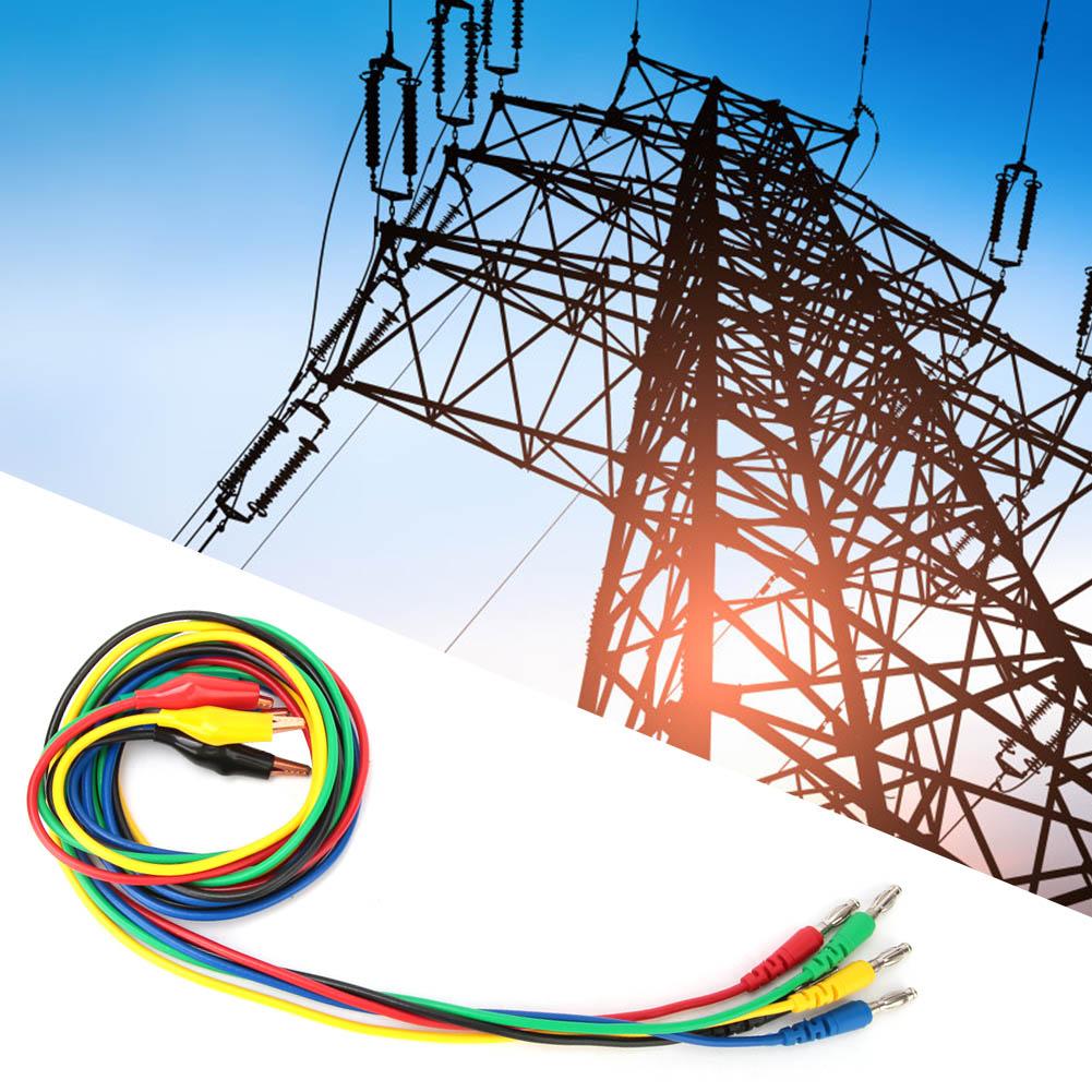 p1042 4mm Banana Plug to 10mm Aligator Clip Adaptor Probe Test   Cable