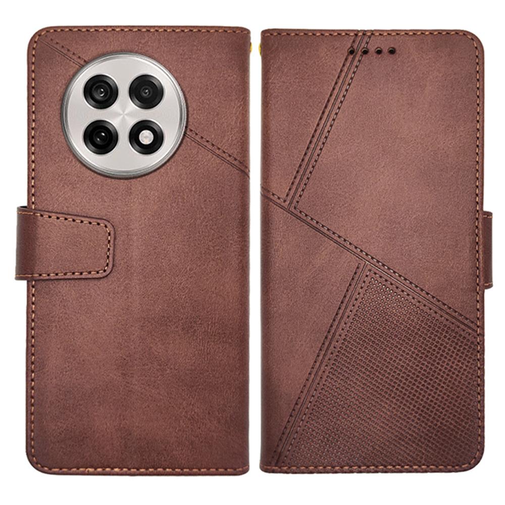 For OnePlus 13R 5G Case Leather Wallet Phone Cover Stand Calf Texture