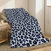Leopard Print Throw Lightweight 240g Flannel Blanket Soft Skin-friendly for Summer Cooling