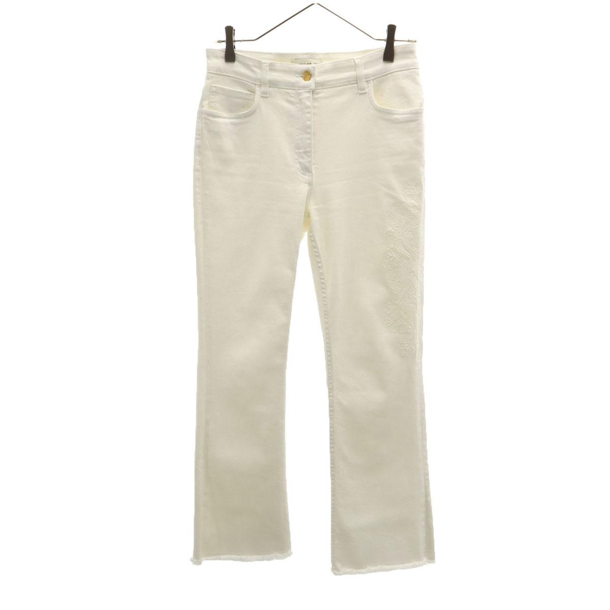 

ETRO made in Italy Pants W28 White Stretch Fringe Women Used