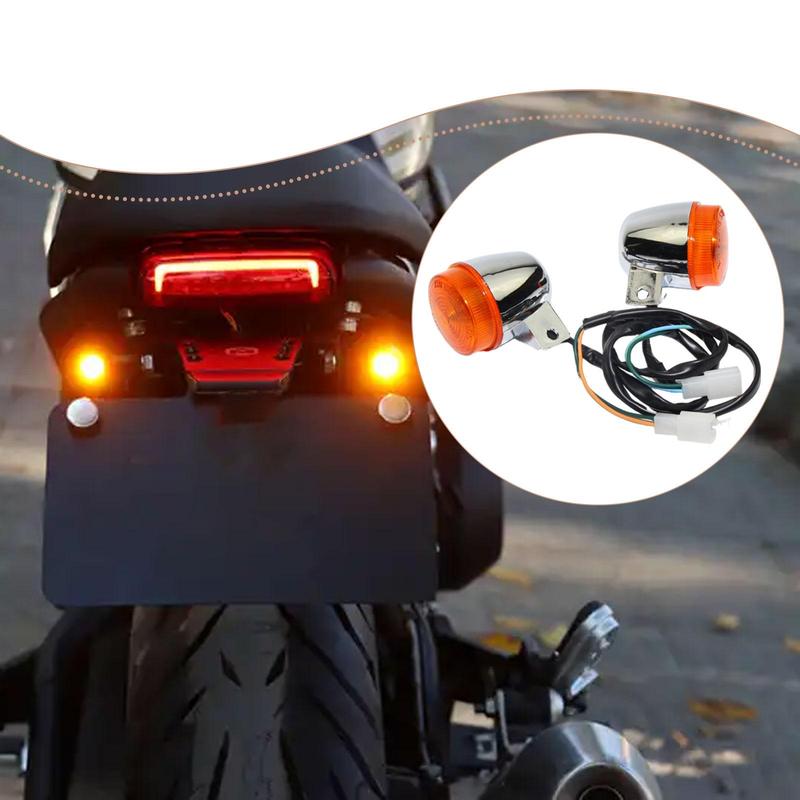 2 Pieces Motorcycle Turn Signal Lights Indicator Lights Practical Left and Right Replacement Premium Professional Accessories