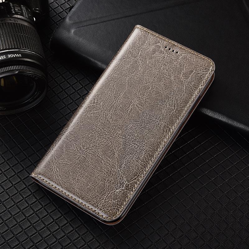 

Crazy Horse Genuine Leather Flip Case For Samsung Galaxy A10 A20 A30 A40 A50 A70 A80 A90 Phone Wallet Cove Cases A90 5G&Genuine Leather сірий