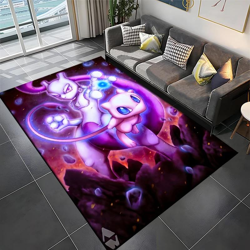 

15 Sizes Pokemon-Mewtwo Pattern Carpets Bedroom Play Mats Bedroom Decor Carpet Livinroom Sofa Rug Crawl Mat Holiday Gifts 50x80cm (20x31in)