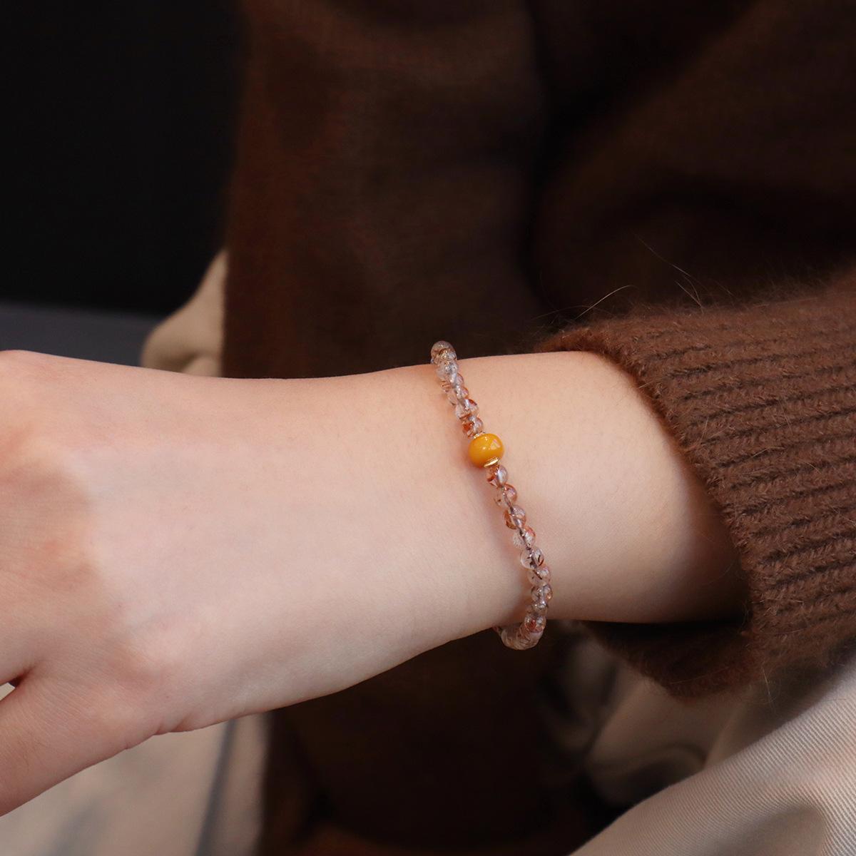 

Natural Black Crystal Bracelet Amethyst Bracelet Bangles Women Fashion Jewelry accessories Gift