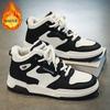 High-top Men's Shoes New Trend Winter Leather Velvet Thickened Cotton Shoes Air Force Student Sports Casual Shoes
