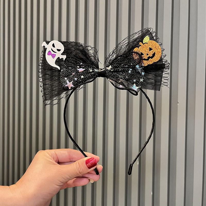Cute Halloween Devil Pumpkin Headband - Fun Ghost Festival Costume Accessory for Girls