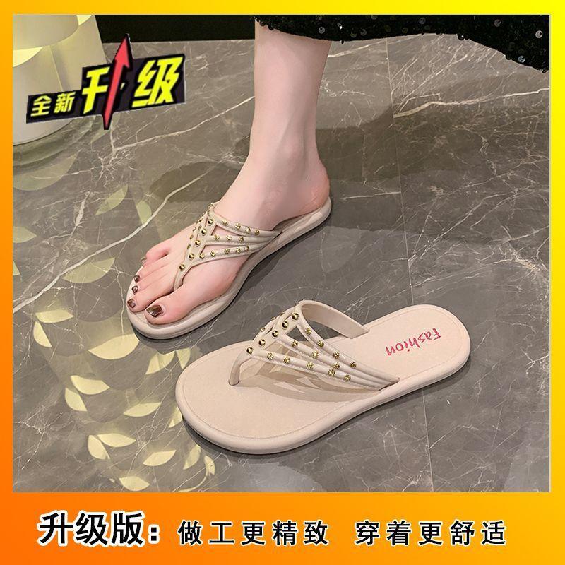 In the summer of 2025, the new fashionable and versatile high-end sense matching skirt, Internet celebrity outer wear women's flip-flops, cool slipper