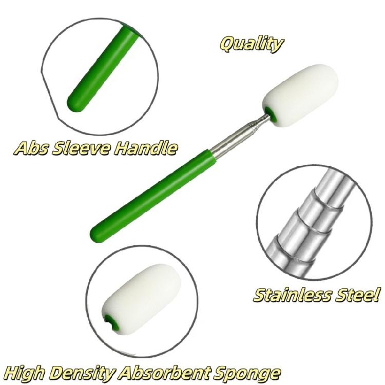 Pottery Tool Telescoping Sponge Stick Removing Excess Water From Tall & Narrow Ceramic Sculpting Molding Tool