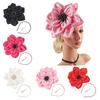 Fashion Exaggerated Flowers Fascinator Rose Flowers Bridal Makeup Prom Headwear Hair Band