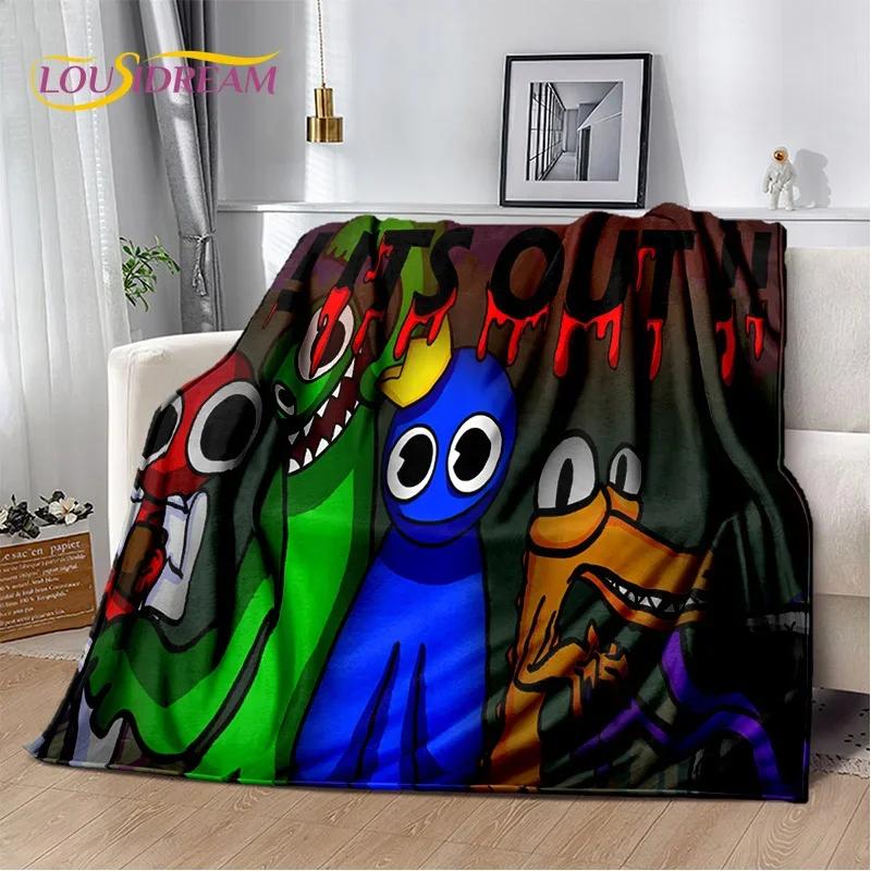Game R-Rainbow Friends Cartoon Soft Flannel Blanket for Beds Bedroom Sofa Picnic ,Throw Blanket for Cover Outdoors Leisure Gift