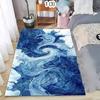 Swirl Wave Texture Decor Area Rug Layered Pattern Non-Slip Floor Carpet for Living Rooms Bedrooms