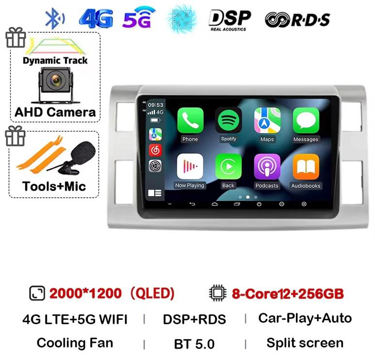 Android 14 Auto Carplay Car Radio For Toyota Previa 3 III XR50 Estima 2006-2019 Multimedia Navi GPS Player Stereo Head Unit DSP