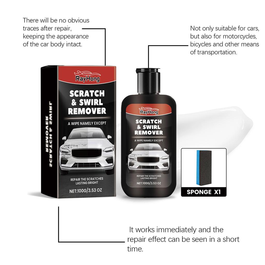 RAYHONG Car Scratch Care Cream Car Paint Scratch Polishing Cleaning Degreasing Maintenance Care Cream