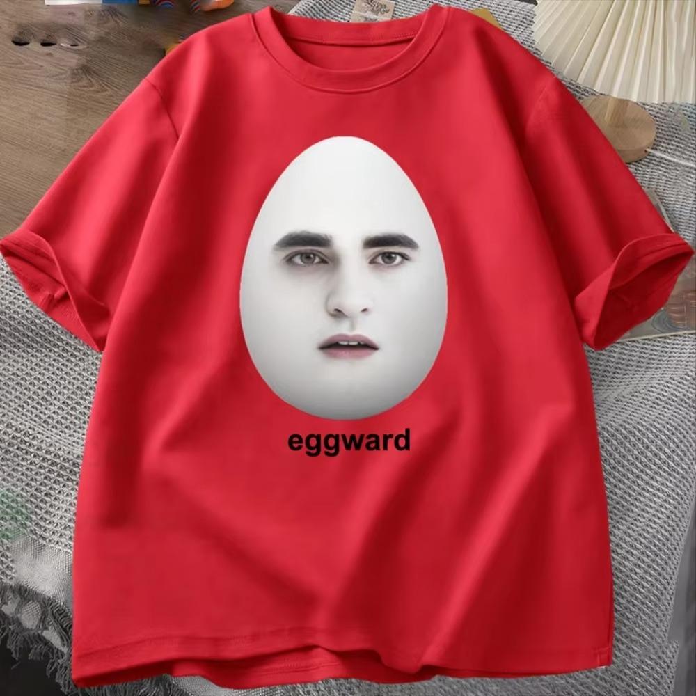 Twilight Eggward Meme Men's T-shirt Edward Cullen Antique Humorous T-shirt Casual  High-quality Short-sleeved Shirt.