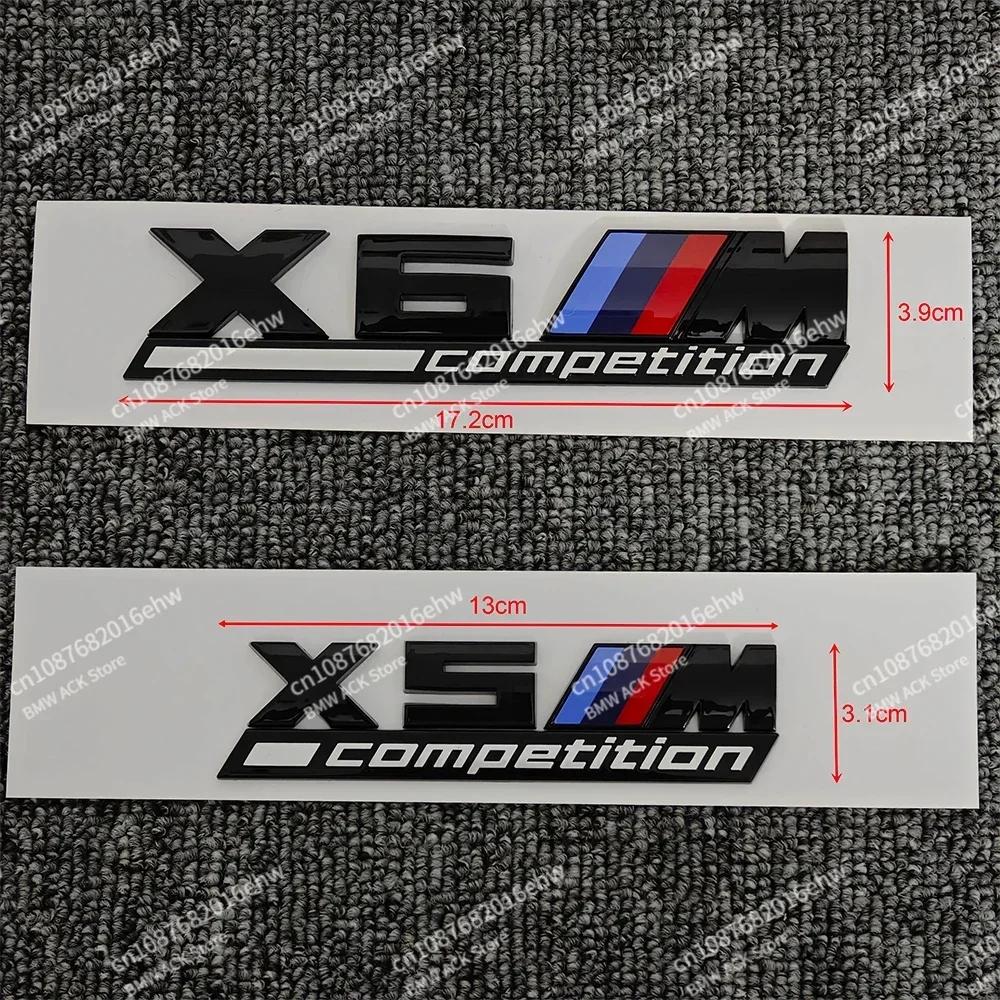 Silver Grey Black X1M X2M X3M X4M X5M X6M X7M X8M COMPETITION Emblems for BMW F97 F98 E70 F85 F95 E71 F86 F94 Car Badge Trunk