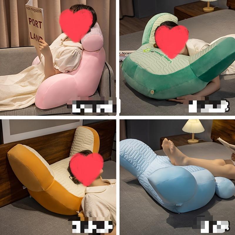 Vielseitiges weiches Kopfteilkissen mit Kissenfüllung, große Rückenstütze, Bettkissen im Sofastil zum Lesen & zur Handynutzung