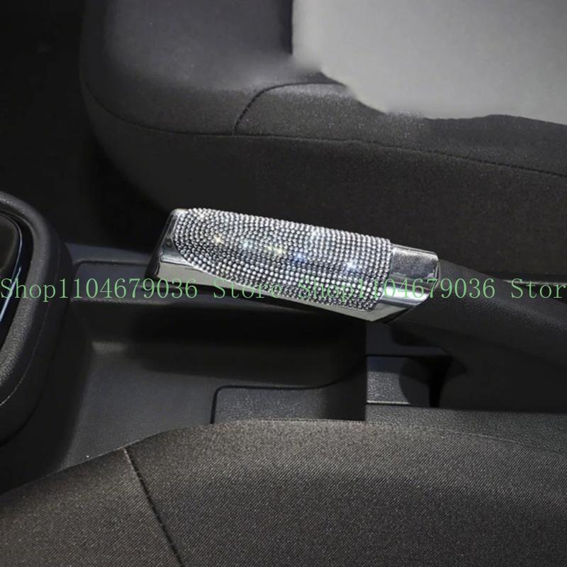 652F Sparkling for Galaxy In Your Hand Car Handbrake Grips Cover Fancy Interior Accessory for Rhinestone Parking Handle Cover