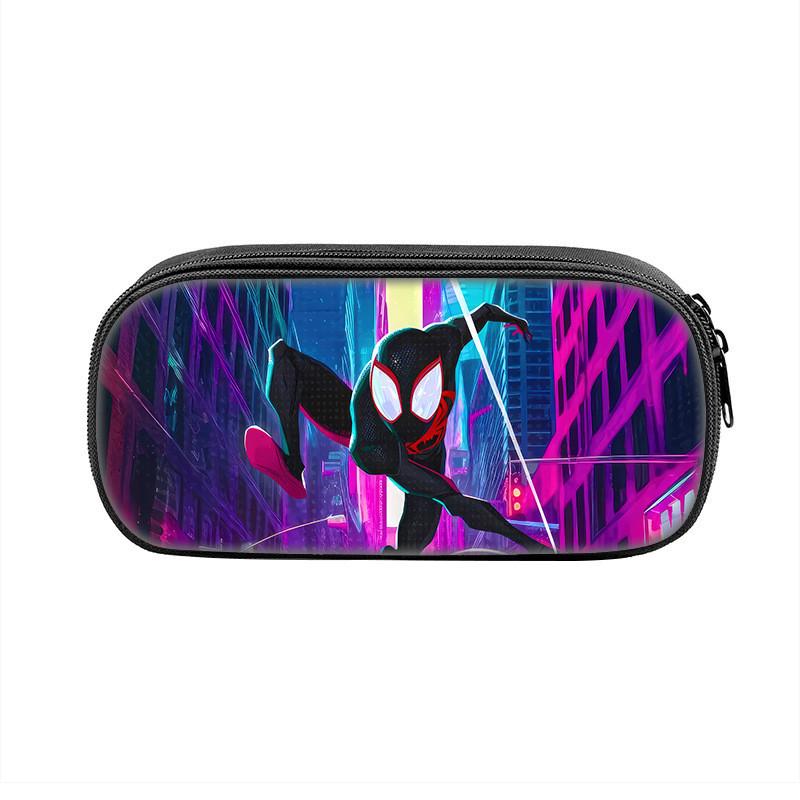 Spider Man Large Capacity Nylon Pencil Case For Students And Kids