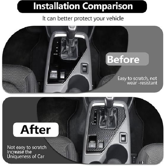 Carbon Fiber Style Fit -2025 Subaru Impreza ABS Gear Shift Panel Cover Trim