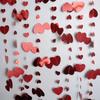 4m Hanging Love Streamer Romantic Paper Wedding Garland Reusable Glitter Love Heart Hanging Curtain Birthday Party