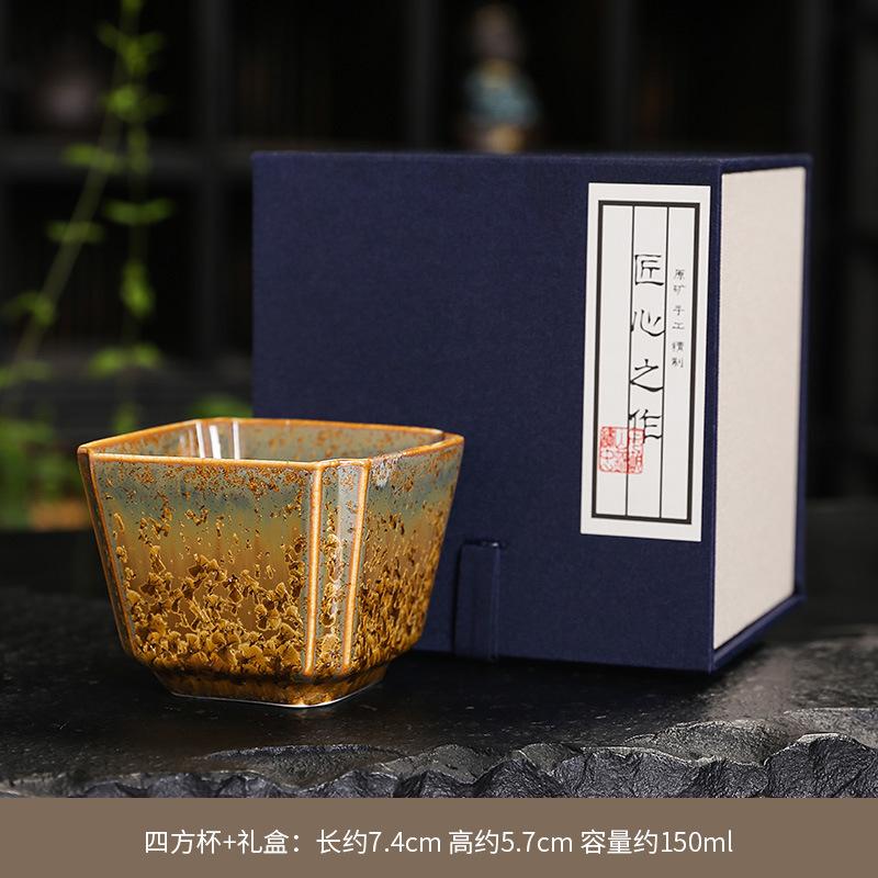 Ceramic Teacup Large Crystal Glaze Gongfu Tea Cup Personal Use Only Luxury Tea Mug For Home Office Desk Collection Gift
