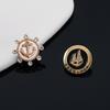 New rudder chest sailing needle Japanese smooth sailing badge clothes neckline suit accessories embellishment accessories