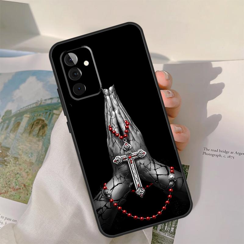 

Love Death Cross Pray Hands Art Case For Samsung Galaxy A16 A26 A56 A36 A06 A52 A53 A33 A13 A34 A54 A14 A15 A35 A55 A22 A32 Samsung A52