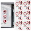 6PCS Caution Notice English Reminder Slogan Wall Sticker Sign for Hospital Company School