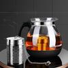 Tee-Ei Tee-Wasser-Separator Edelstahl-Teesieb mit feinem Netz Hitzebeständiger Teekorbfilter für Teekanne Tasse