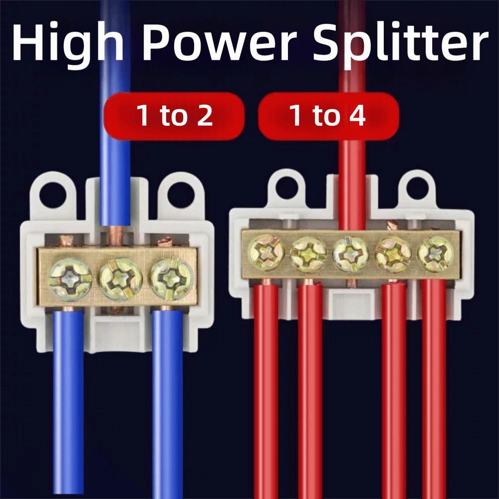 Universal High Power Splitter Conductor Brass Wire Connector Terminal Blocks Electrical