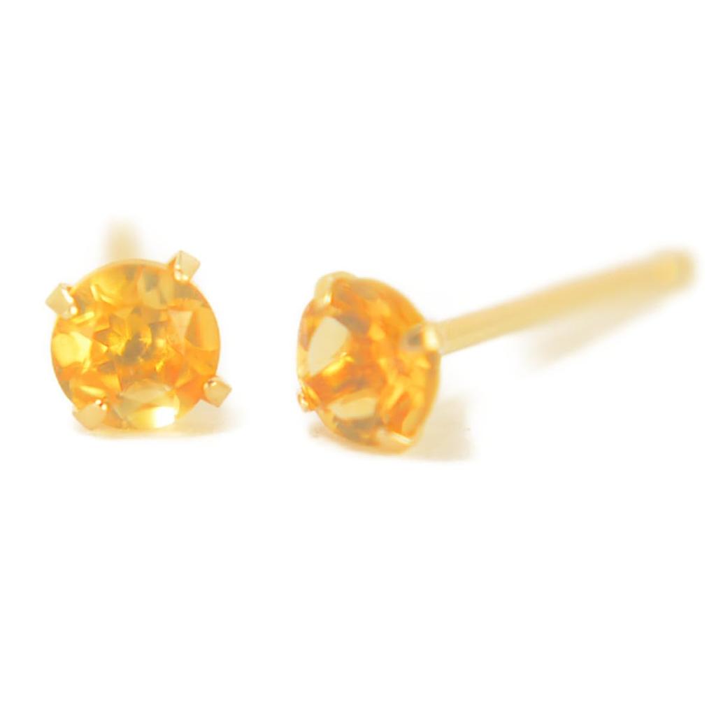 K18 Natural Citrine Earrings [1 Pair (Body) Sold Separately] Citrine Earrings Yellow Gold Earrings K18 k18 K18YG k18yg 18k yokomountain