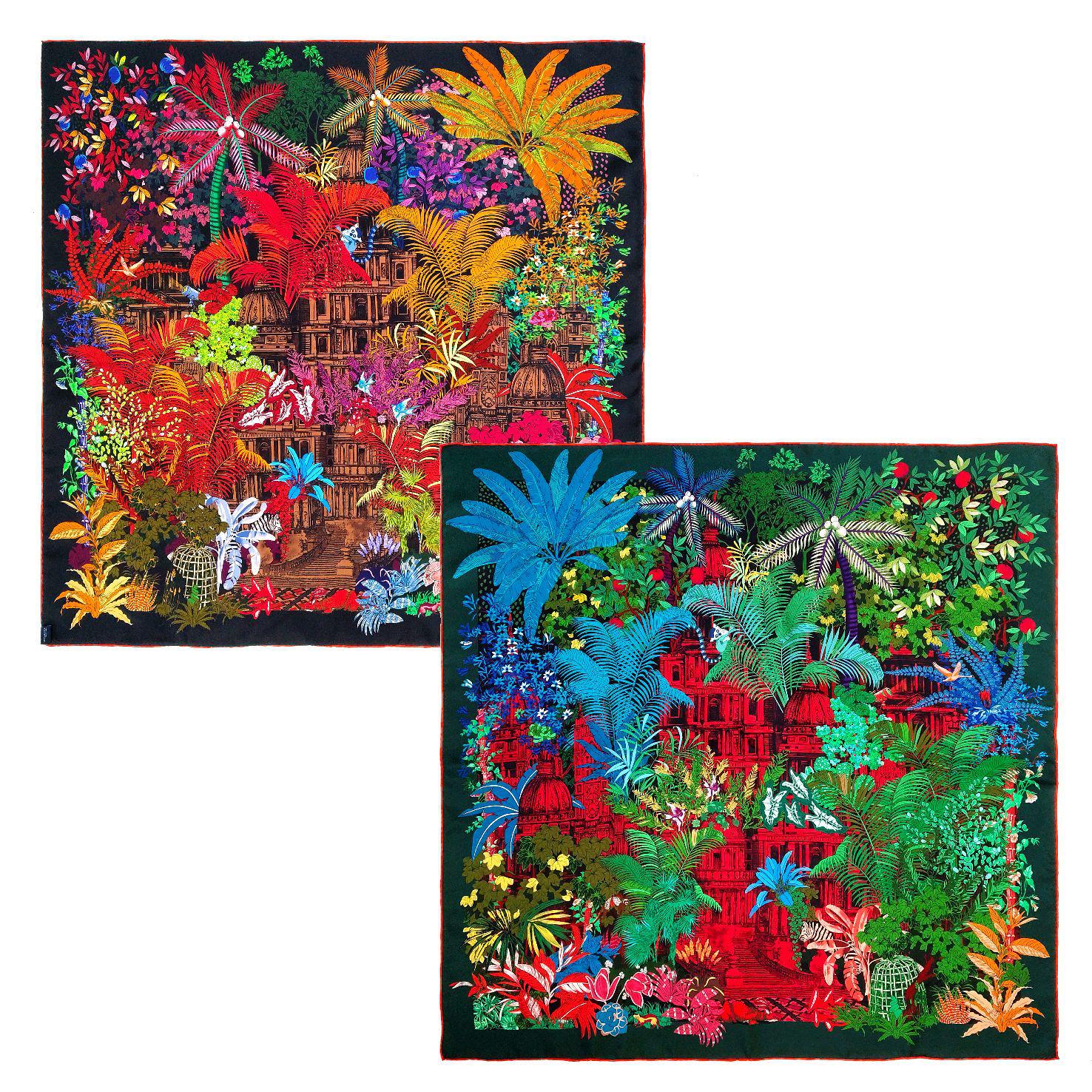 Elegant Two-Toned Twill Silk Scarf: 100% Mulberry Silk, 16 Momme, 90cm, Niche Design 90x90 cm