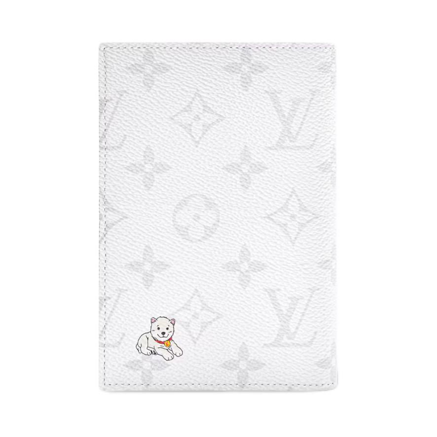 Louis Vuitton Seoul Limited Edition Jeju Dog Pattern Monogram Coated Canvas Passport Holder Men Passport Holder White M27083