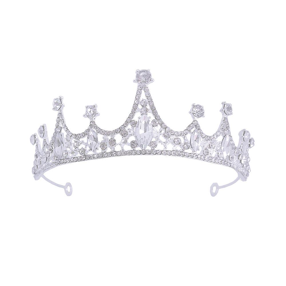 

Маленькая тиара-корона для невесты в корейском стиле, изысканная и простая, барочные украшения для волос к свадебному платью для женщин с короной