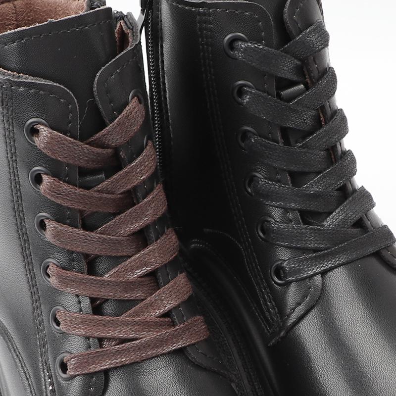 1 Pair Flat Shoelaces Waxed Cotton 0.8CM Width Waterproof Shoe Laces Unisex Boots Casual Sneakers Shoelace Leather Laces Shoes