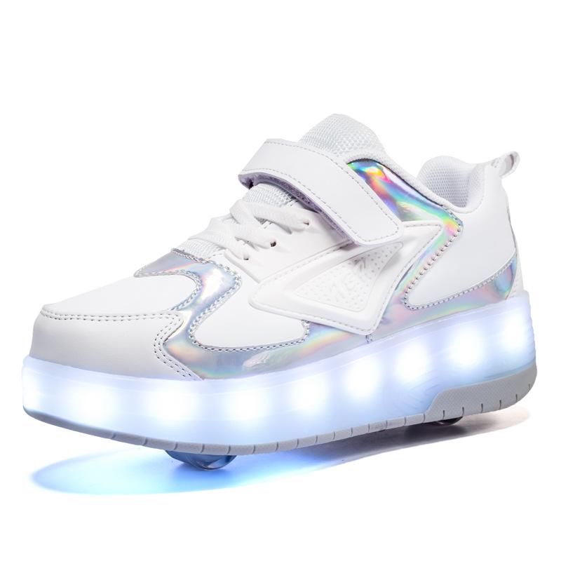 Inline Skates with LED Lights for All Ages - Single Wheel Roller Shoes for Men, Women, and Children