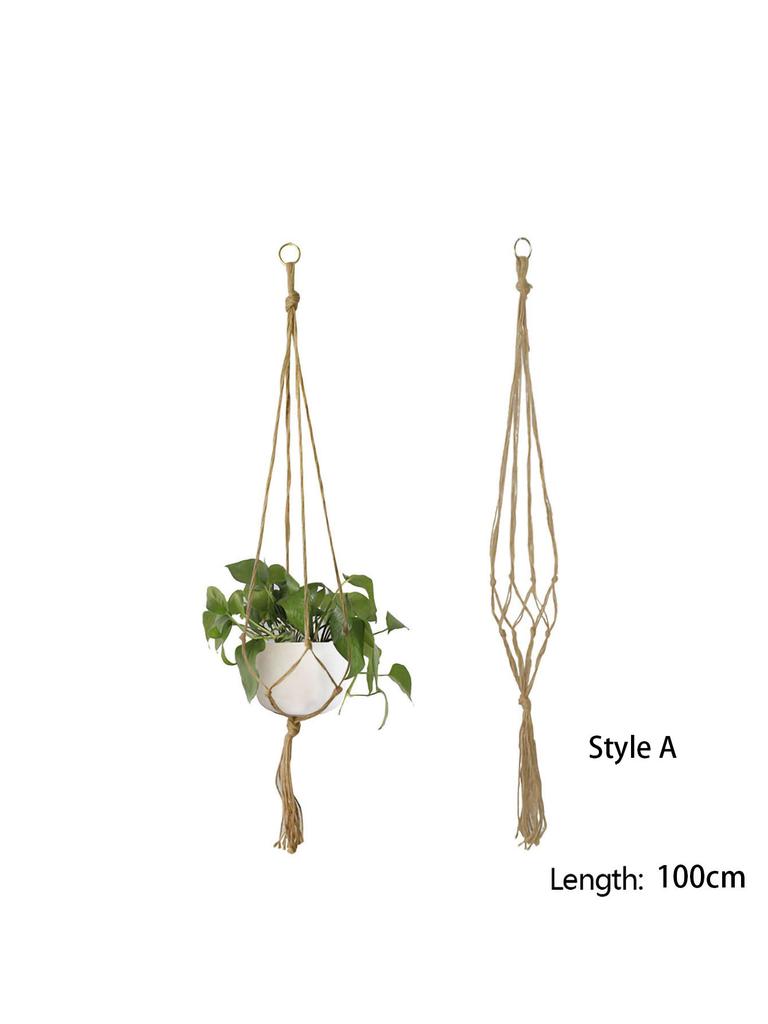 Handmade Plant Hanger Baskets Flower Pots Holder Balcony Hanging Decoration Knotted Lifting Rope Home Garden Supplies