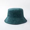 Chapéu de pescador de veludo cotelê infantil versátil desfile de moda rosto pequeno frio quente outono e inverno chapéu de bacia