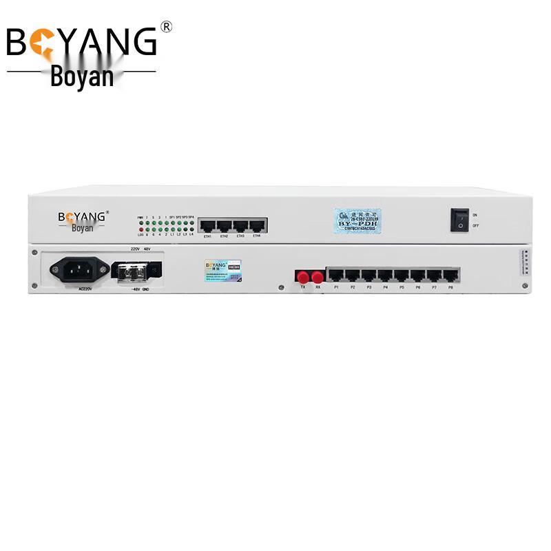 

Boyang BY-4P4H2EV Telephone Optical Transceiver 19-inch 1U Rack-mounted