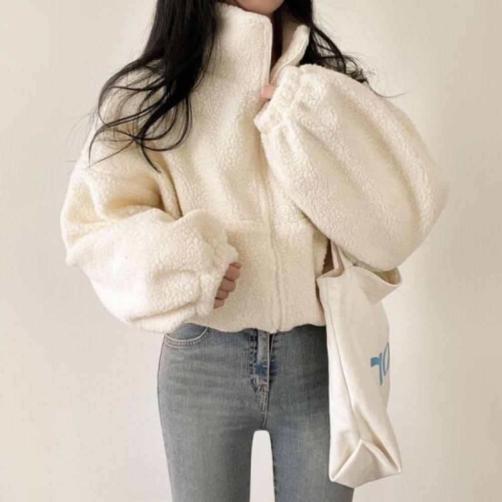 Rellawear Women S Wool pluSh Crop Jacket 3 Color Rlw240862