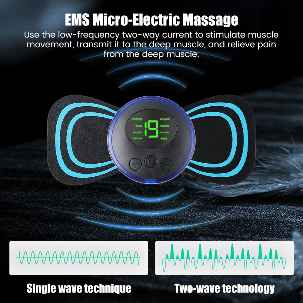 Mini EMS Neck Massager Portable Electric Stretcher For Cervical Pain Relief Shoulder Relaxation Muscle Therapy