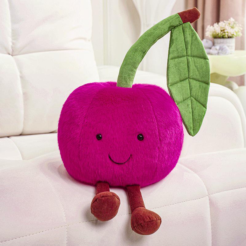 

Милая плюшевая игрушка-овощ Вишня для детей - Идеально в качестве подарка на день рождения или свадебного сувенира 14cm (120g) красный/вишня