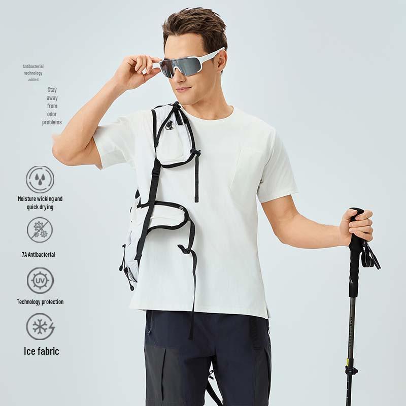 Diga Men's Quick-Dry Breathable Sports T-Shirt for Outdoor Running, Cycling, and Fitness - Loose Fit, Short Sleeve