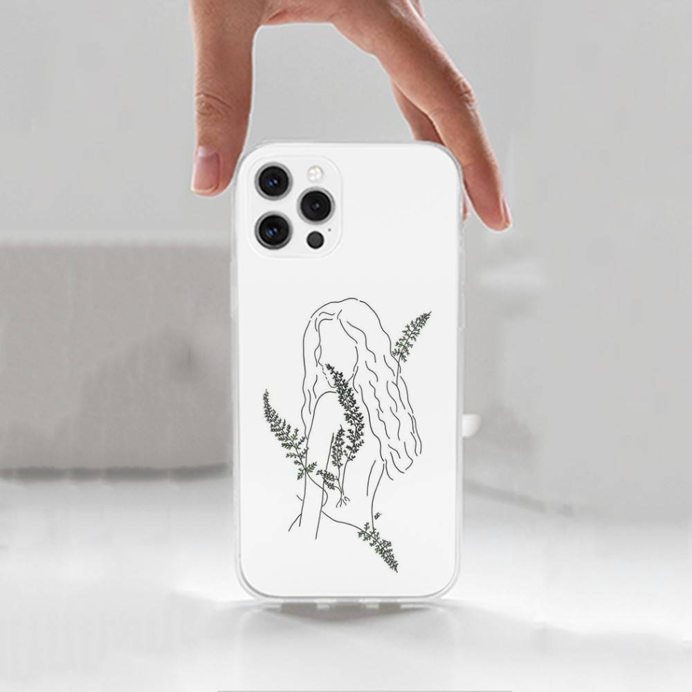 Art Sexy Body Woman Case For iPhone 15,11,12,13,16,14,17,Pro,Max,Plus,SE,Mini,X,XS,XR, Transparent Soft Silicone