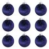 9pcs/set 8cm Velvet Christmas Balls Glitter Xmas Tree Pendant  Merry Christmas Decor
