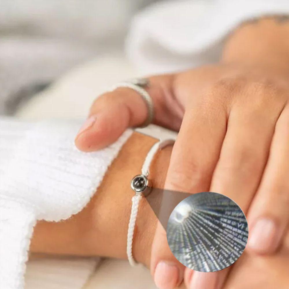 

Браслет для пары, подарок дружбы, регулируемый проекционный браслет, цветной браслет из веревки, браслет из веревки