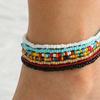 7Pcs/Set Bohemia Style Colorful Beads Anklets Handmade Creative Elastic Summer Beach Anklet Foot Chains Jewelry Gift