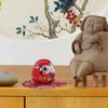 TOYMYTOY Daruma Ceramic Daruma Traditional Red Figurine, Japanese-Style Decor, Motif, Cute, Auspicious, Gift, Craft,